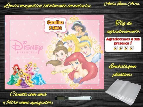 Lousa Magnética Princesas da Disney com Embalagem