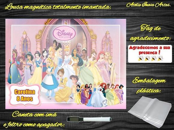 Lousa Magnética Princesas da Disney com Embalagem