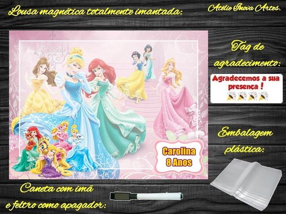 Lousa Magnética Princesas da Disney com Embalagem