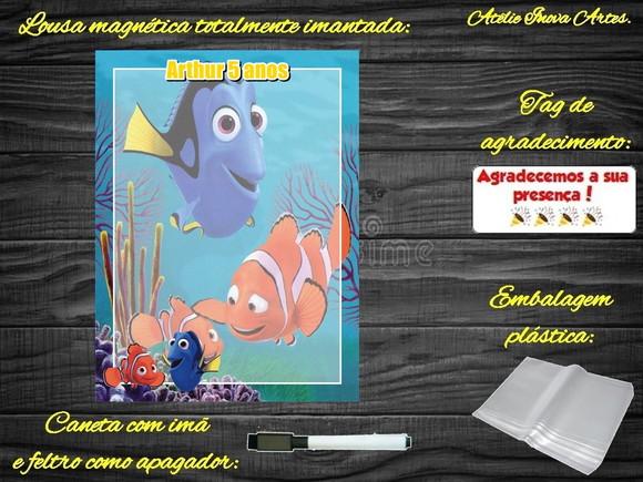 Lousa Magnética Procurando o Nemo com Embalagem