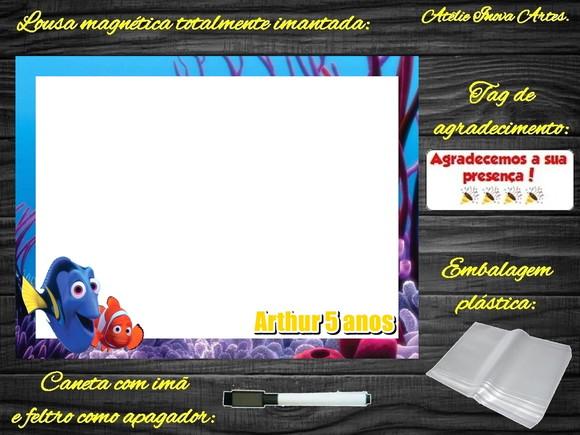 Lousa Magnética Procurando o Nemo com Embalagem