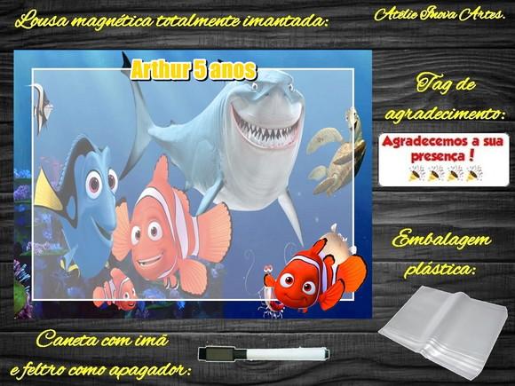 Lousa Magnética Procurando o Nemo com Embalagem