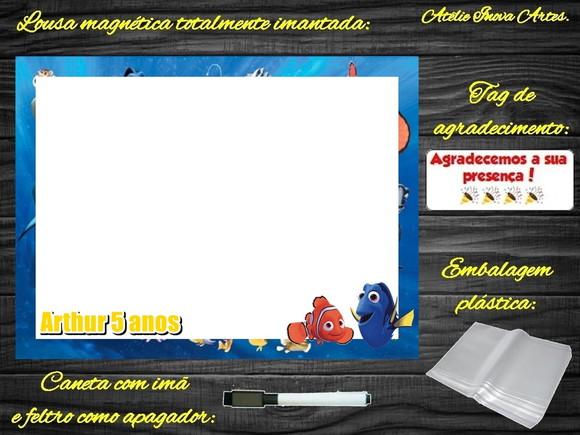 Lousa Magnética Procurando o Nemo com Embalagem