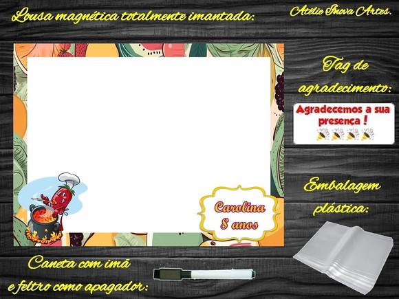 Lousa Magnética Quitandinha com Embalagem