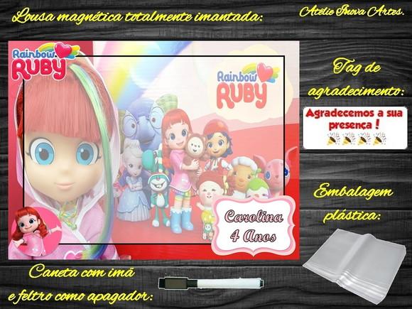 Lousa Magnética Rainbow Ruby com Embalagem