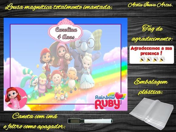 Lousa Magnética Rainbow Ruby com Embalagem