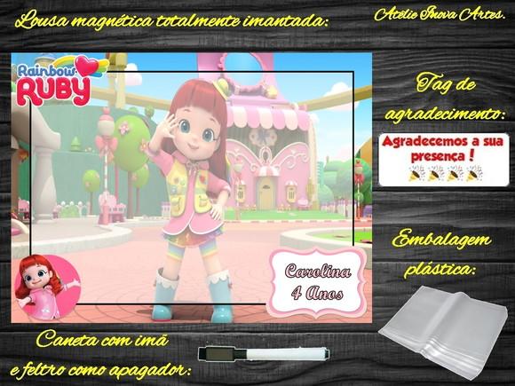 Lousa Magnética Rainbow Ruby com Embalagem