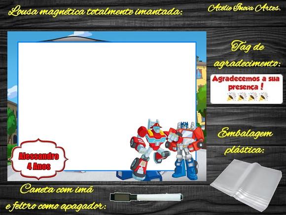 Lousa Magnética Rescue Bots com Embalagem
