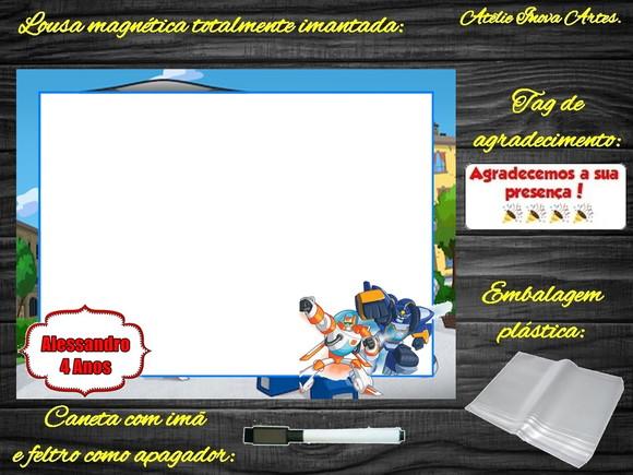 Lousa Magnética Rescue Bots com Embalagem