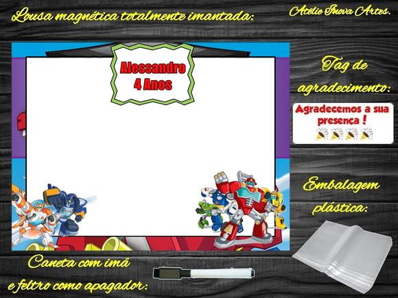 Lousa Magnética Rescue Bots com Embalagem