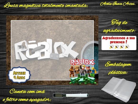 Lousa Magnética Roblox com Embalagem