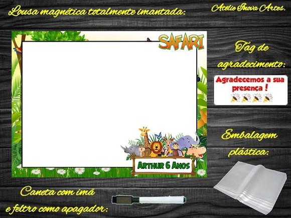 Lousa Magnética Safari com Embalagem