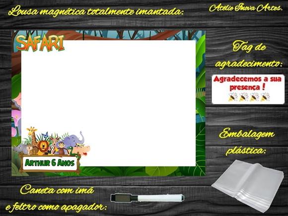 Lousa Magnética Safari com Embalagem