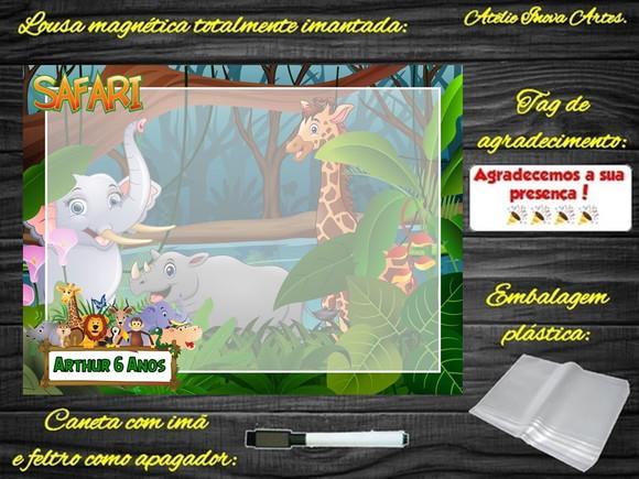Lousa Magnética Safari com Embalagem