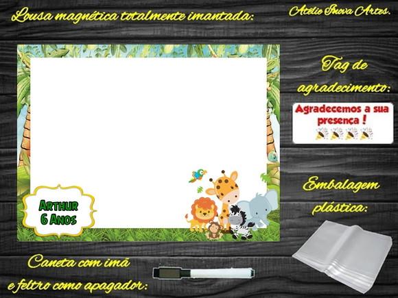Lousa Magnética Safari com Embalagem
