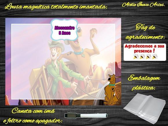 Lousa Magnética Scooby Doo com Embalagem