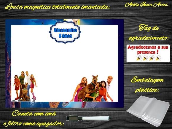 Lousa Magnética Scooby Doo com Embalagem