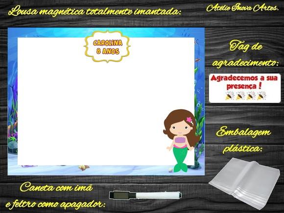 Lousa Magnética Sereia com Embalagem