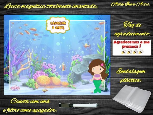 Lousa Magnética Sereia com Embalagem