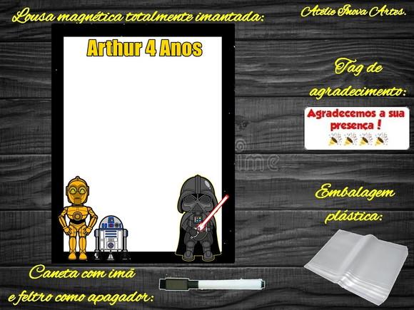Lousa Magnética Star Wars com Embalagem