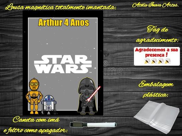 Lousa Magnética Star Wars com Embalagem