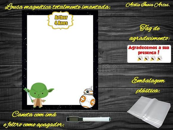 Lousa Magnética Star Wars com Embalagem