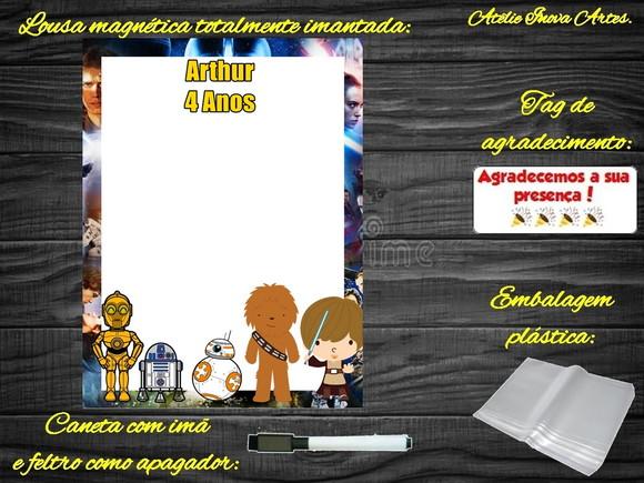 Lousa Magnética Star Wars com Embalagem