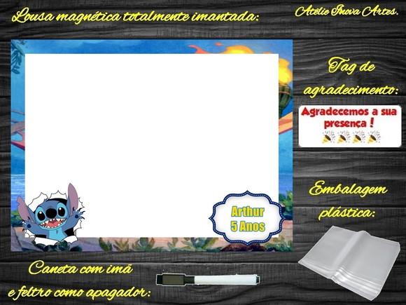 Lousa Magnética Stitch com Embalagem