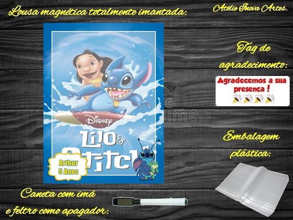 Lousa Magnética Stitch com Embalagem