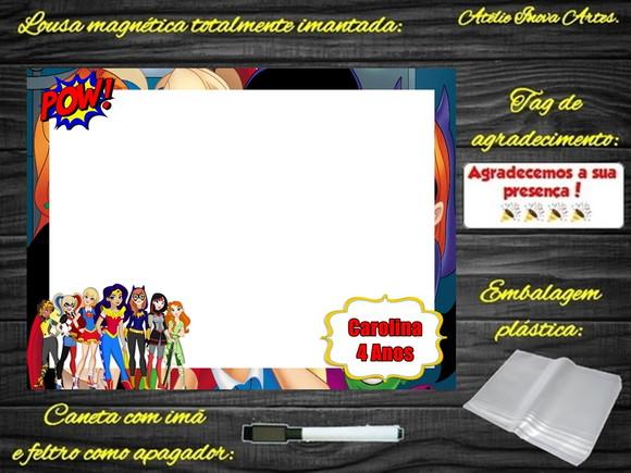 Lousa Magnética Super Hero Girls com Embalagem