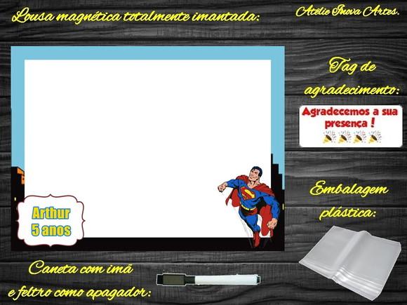 Lousa Magnética Super Homem com Embalagem