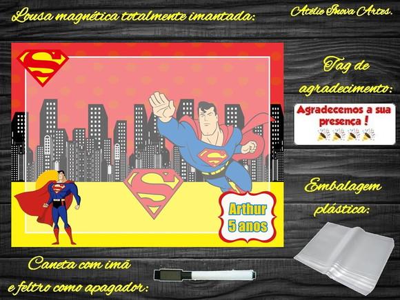 Lousa Magnética Super Homem com Embalagem
