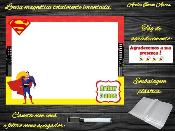 Lousa Magnética Super Homem com Embalagem