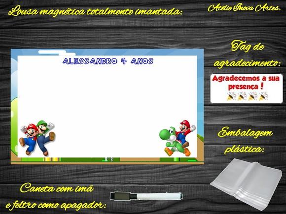 Lousa Magnética Super Mário com Embalagem