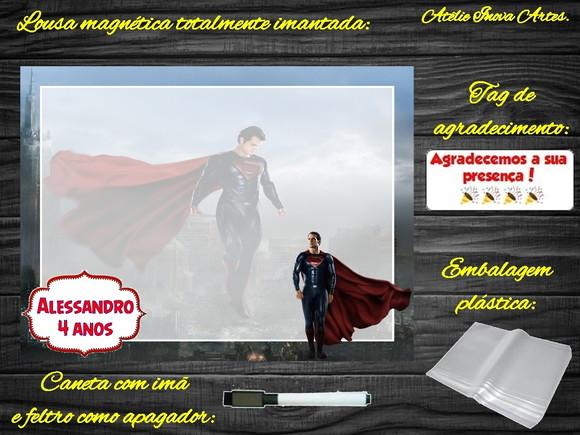 Lousa Magnética Super Homem com Embalagem