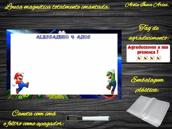 Lousa Magnética Super Mário com Embalagem