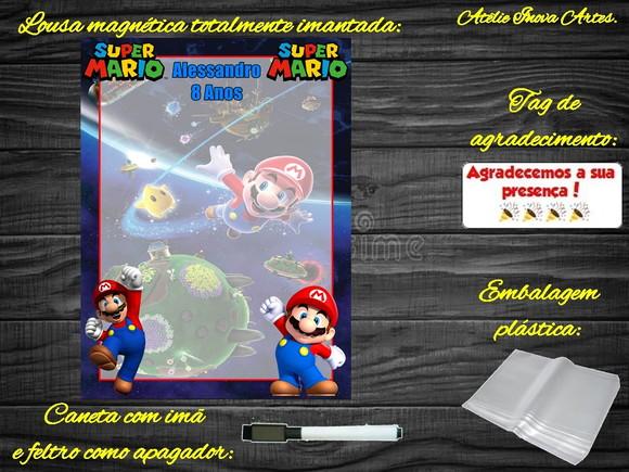 Lousa Magnética Super Mário com Embalagem