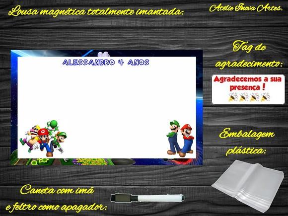 Lousa Magnética Super Mário com Embalagem
