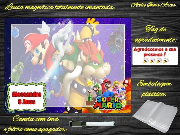 Lousa Magnética Super Mário com Embalagem