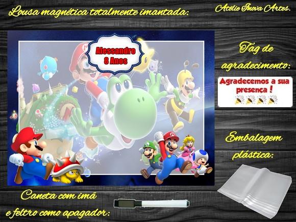 Lousa Magnética Super Mário com Embalagem