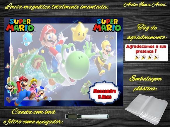 Lousa Magnética Super Mário com Embalagem