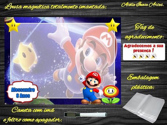 Lousa Magnética Super Mário com Embalagem