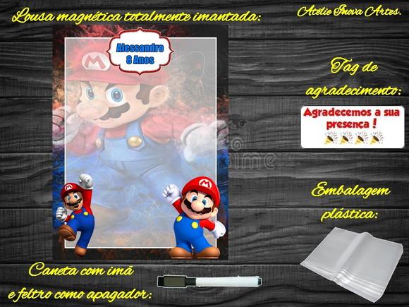 Lousa Magnética Super Mário com Embalagem
