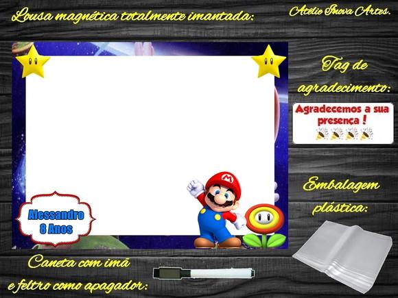 Lousa Magnética Super Mário com Embalagem