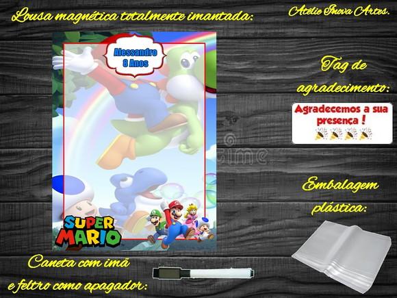 Lousa Magnética Super Mário com Embalagem