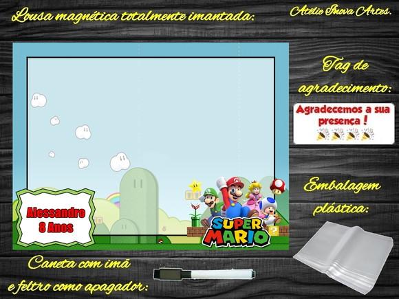 Lousa Magnética Super Mário com Embalagem