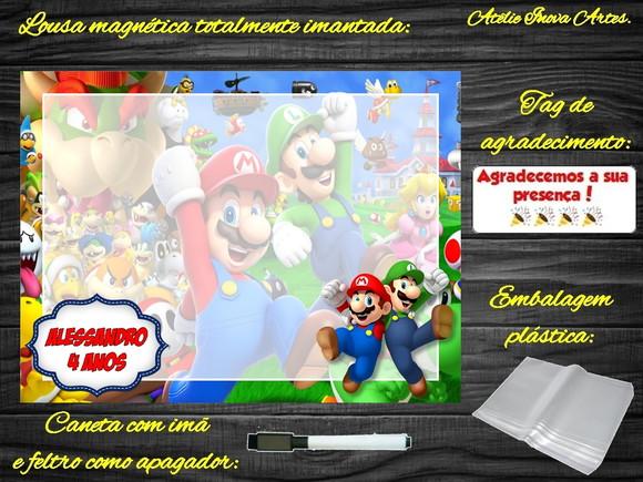 Lousa Magnética Super Mário com Embalagem