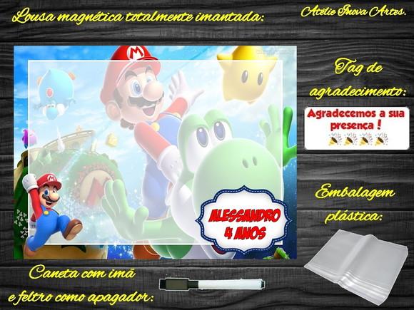 Lousa Magnética Super Mário com Embalagem