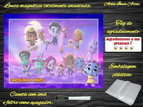 Lousa Magnética Super Monstros em Ação com Embalagem