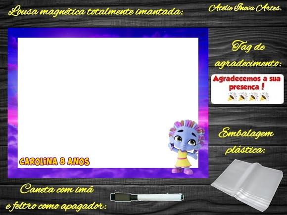 Lousa Magnética Super Monstros em Ação com Embalagem